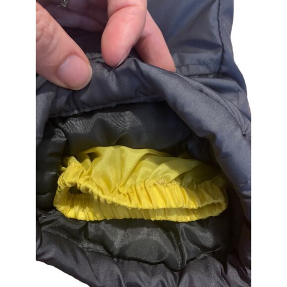 Tahari Gray Snow pants / Snow Bib With Yellow Detail - Picture 3 of 6